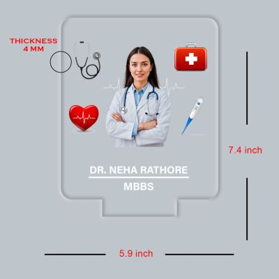 Personalized Doctor LED Night Lamp, Birthday Gift for Doctor Thankyou Gift for Doctor & Nurse Medical Student Gift Automatic Color Changing Light